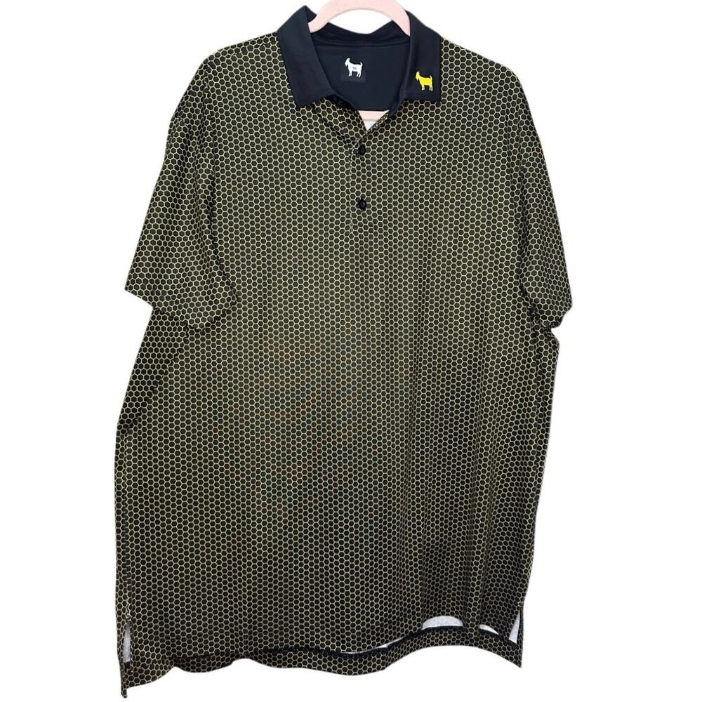 GOATED GOLF THE STINGER POLO SHIRT SIZE‎ XL Honeycomb